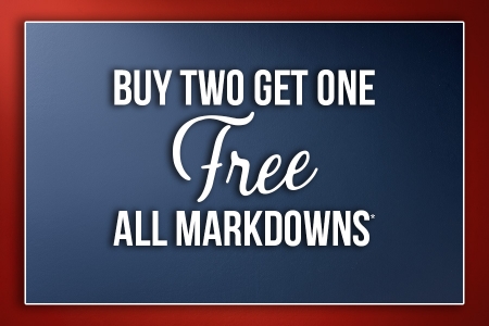 Buy Two Get One Free All Markdowns* 